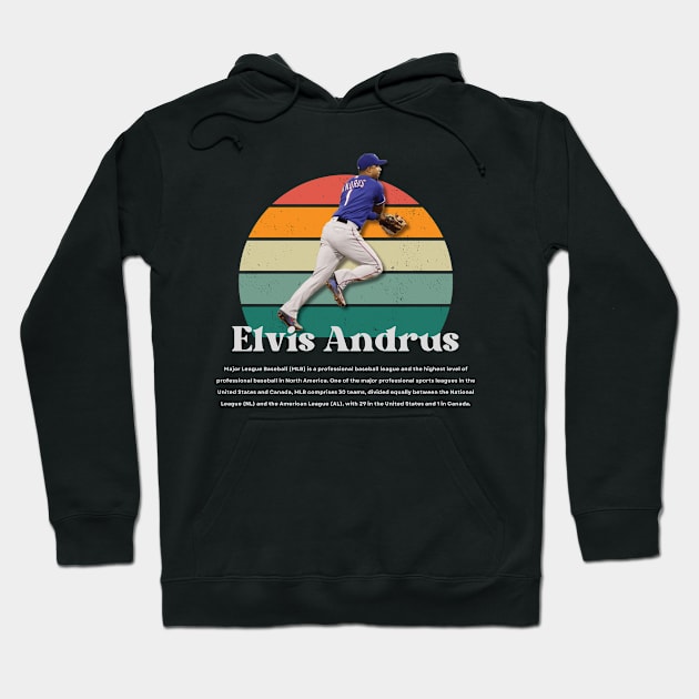 Elvis Andrus Vintage Vol 01 Hoodie by Gojes Art